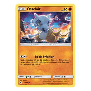 Carte Osselait - Commune de Pokémon Destinées Occultes 37/68