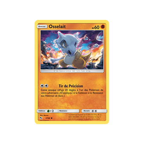 Carte Osselait - Commune de Pokémon Destinées Occultes 37/68