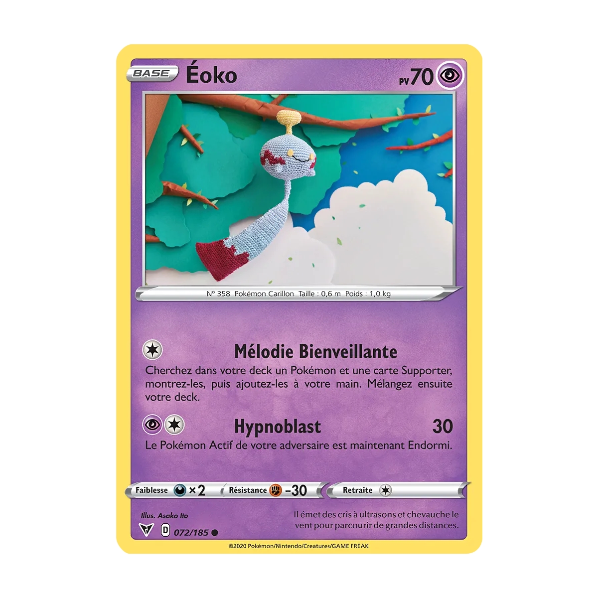 Carte Éoko - Commune (Brillante) de Pokémon Épée et Bouclier Voltage Éclatant 072/185