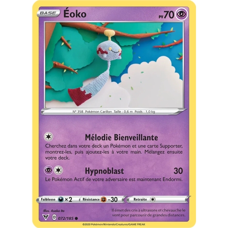 Carte Éoko - Commune (Brillante) de Pokémon Épée et Bouclier Voltage Éclatant 072/185