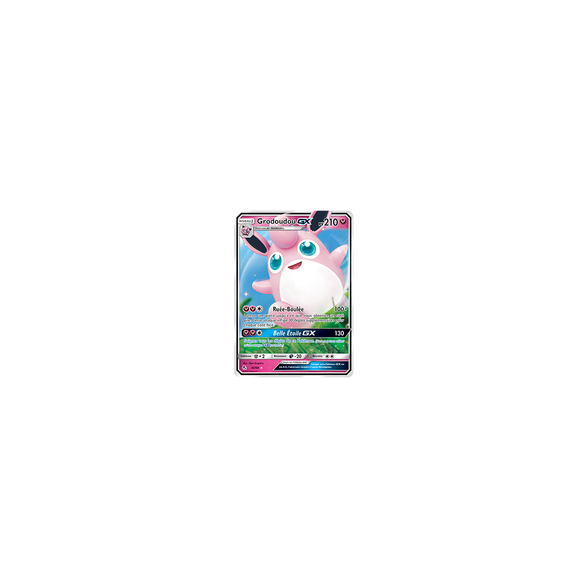 Grodoudou 42/68 : Joyau Holographique rare GX de l'extension Pokémon Destinées Occultes