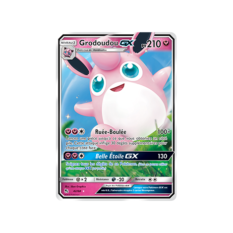 Grodoudou 42/68 : Joyau Holographique rare GX de l'extension Pokémon Destinées Occultes