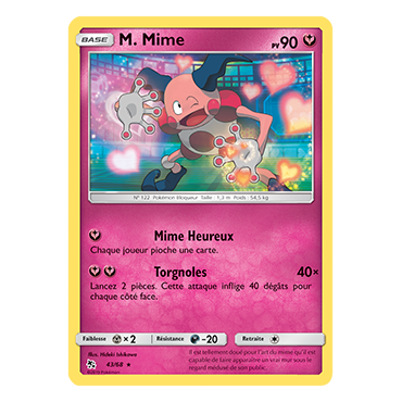 Carte M. Mime - Rare de Pokémon Destinées Occultes 43/68
