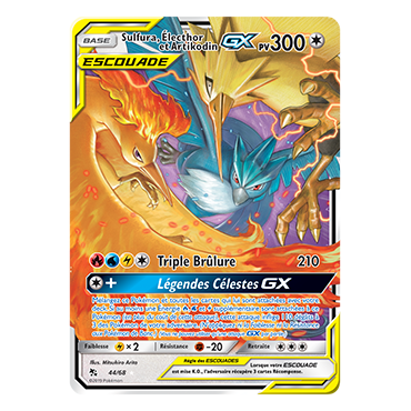 Sulfura, Électhor et Artikodin 44/68 : Joyau Holographique rare GX de l'extension Pokémon Destinées Occultes