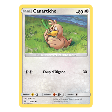Canarticho 45/68 : Joyau Peu commune de l'extension Pokémon Destinées Occultes
