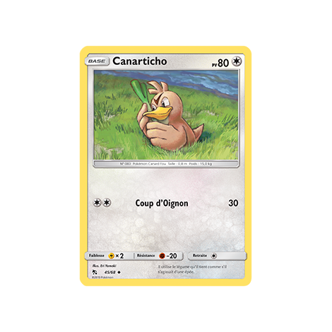 Canarticho 45/68 : Joyau Peu commune de l'extension Pokémon Destinées Occultes