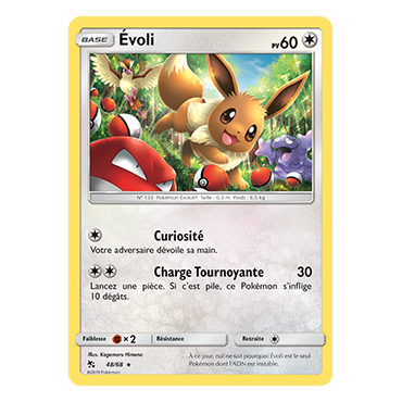 Évoli 48/68 : Joyau Holographique rare de l'extension Pokémon Destinées Occultes
