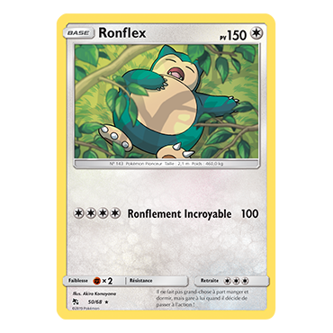 Carte Ronflex - Rare de Pokémon Destinées Occultes 50/68