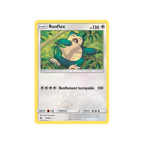 Carte Ronflex - Rare de Pokémon Destinées Occultes 50/68