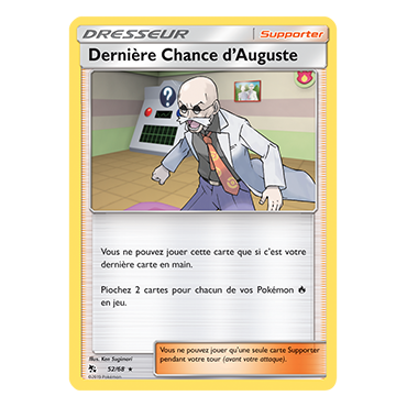 Carte Dernière Chance d'Auguste - Rare de Pokémon Destinées Occultes 52/68