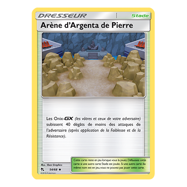Carte Arène d'Argenta de Pierre - Peu commune de Pokémon Destinées Occultes 54/68