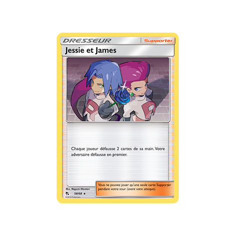 Jessie et James 58/68 : Joyau Holographique rare de l'extension Pokémon Destinées Occultes