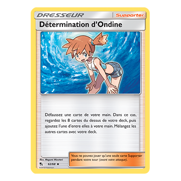 Carte Détermination d'Ondine - Peu commune de Pokémon Destinées Occultes 62/68