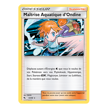 Maîtrise Aquatique d'Ondine 63/68 : Joyau Holographique rare de l'extension Pokémon Destinées Occultes