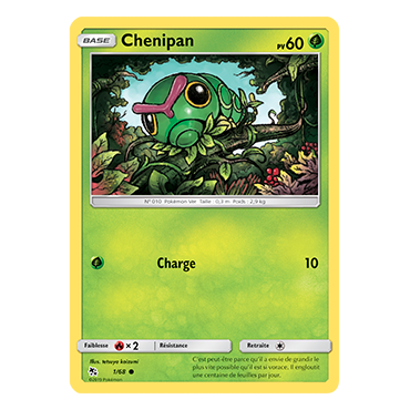 Chenipan 01/68 : Joyau Commune de l'extension Pokémon Destinées Occultes