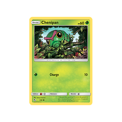 Chenipan 01/68 : Joyau Commune de l'extension Pokémon Destinées Occultes