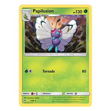 Papilusion 03/68 : Joyau Rare de l'extension Pokémon Destinées Occultes