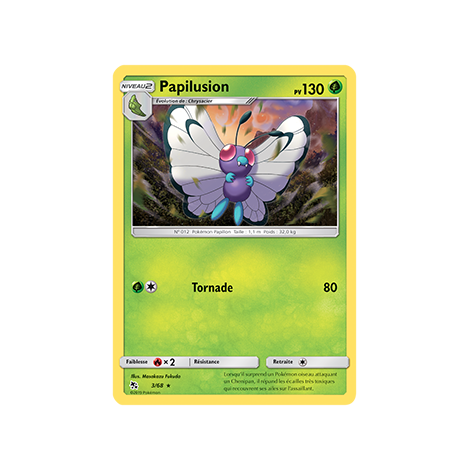 Papilusion 03/68 : Joyau Rare de l'extension Pokémon Destinées Occultes