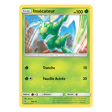 Carte Insécateur - Peu commune de Pokémon Destinées Occultes 05/68