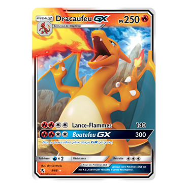 Dracaufeu 09/68 : Joyau Holographique rare GX de l'extension Pokémon Destinées Occultes