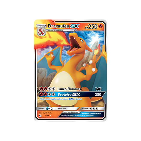 Dracaufeu 09/68 : Joyau Holographique rare GX de l'extension Pokémon Destinées Occultes