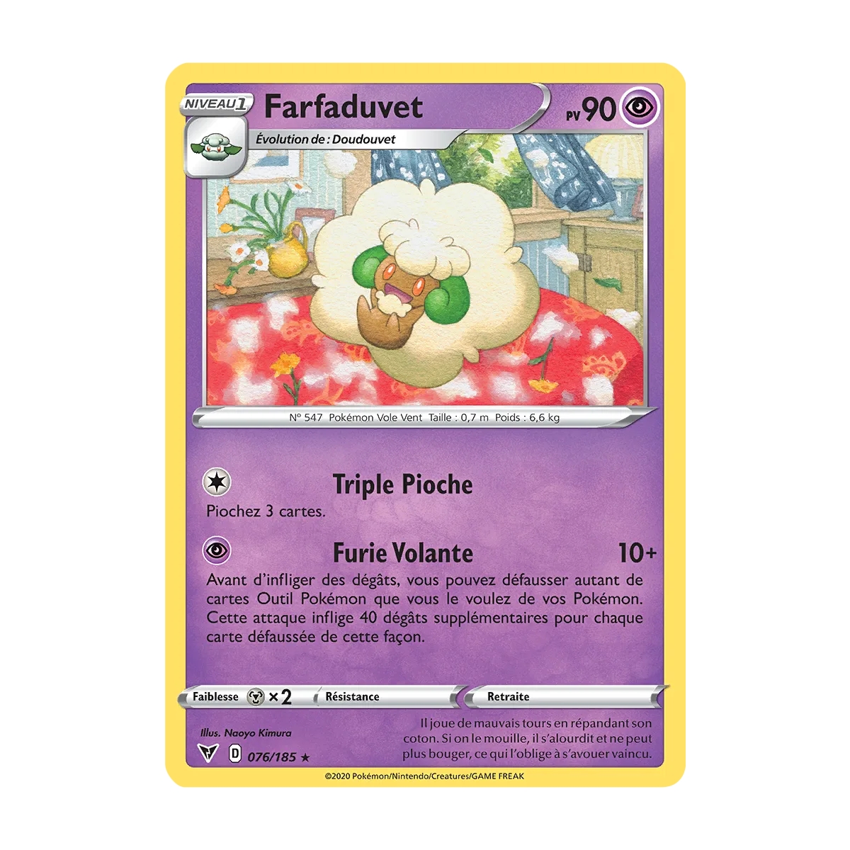 Farfaduvet 076/185 : Joyau Rare (Brillante) de l'extension Pokémon Épée et Bouclier Voltage Éclatant