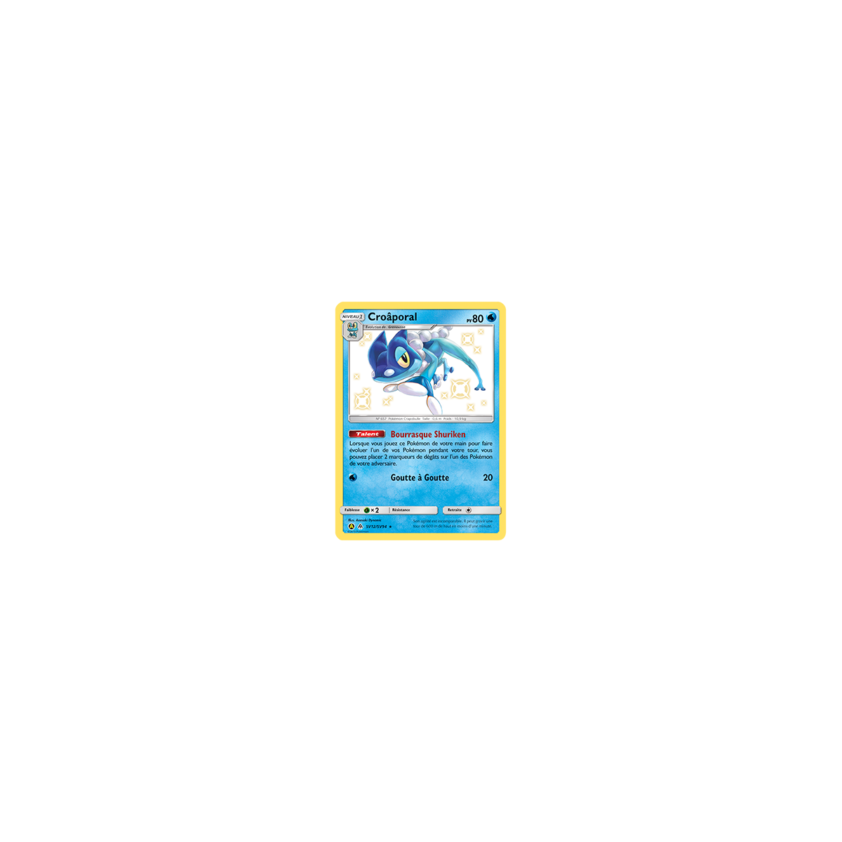 Croâporal SV12/SV94 : Joyau Chromatique rare de l'extension Pokémon Destinées Occultes