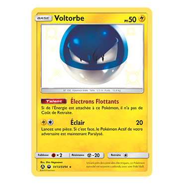 Découvrez Voltorbe, carte Chromatique rare de la série Destinées Occultes