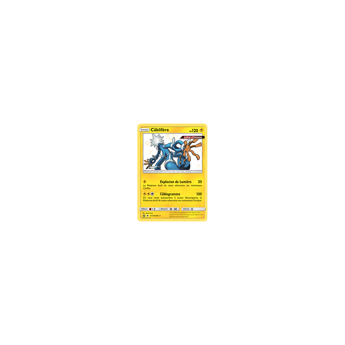 Carte Câblifère - Chromatique rare de Pokémon Destinées Occultes SV14/SV94