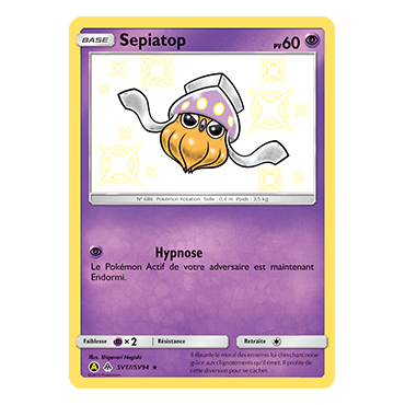 Carte Sepiatop - Chromatique rare de Pokémon Destinées Occultes SV17/SV94