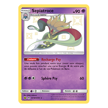 Sepiatroce SV18/SV94 : Joyau Chromatique rare de l'extension Pokémon Destinées Occultes