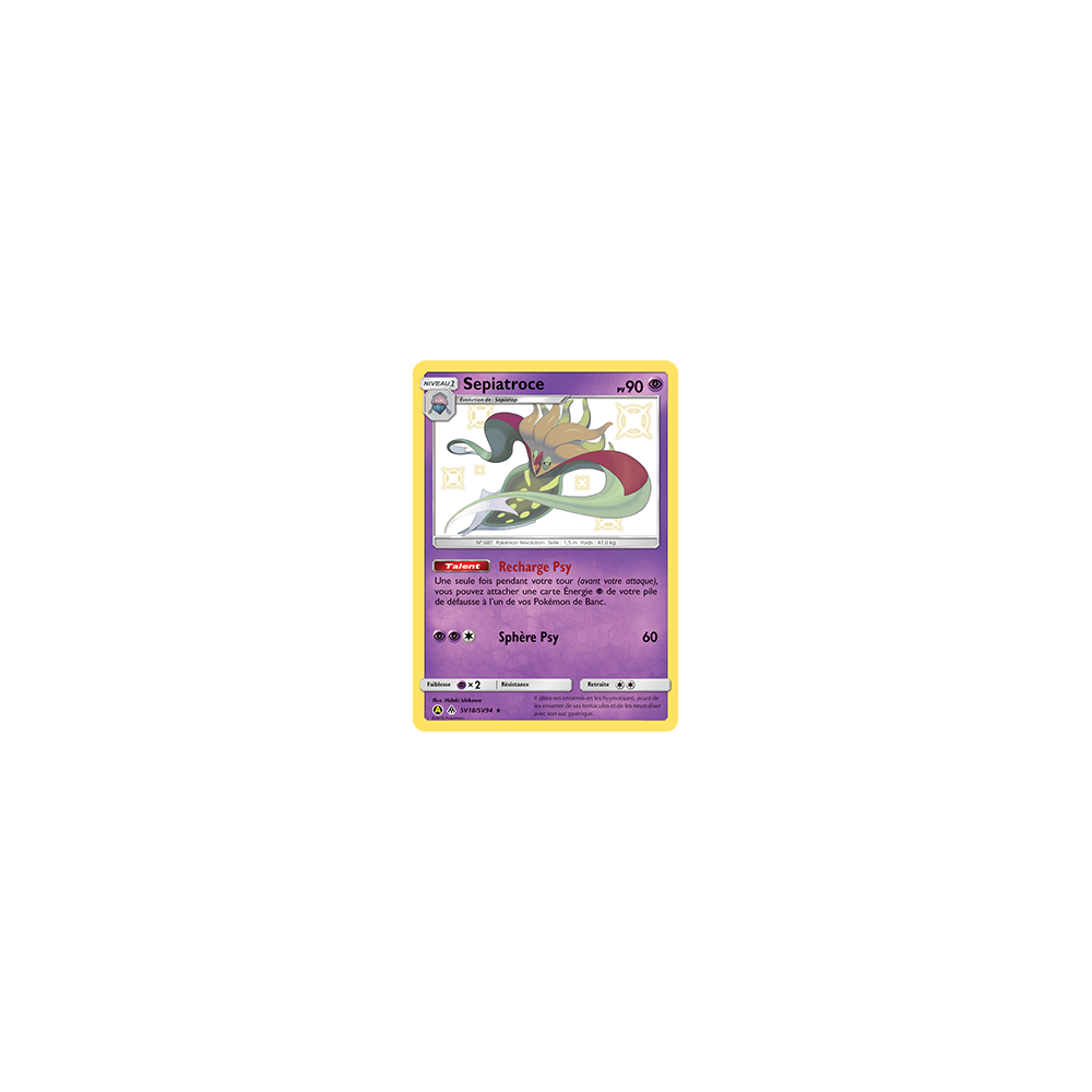 Sepiatroce SV18/SV94 : Joyau Chromatique rare de l'extension Pokémon Destinées Occultes