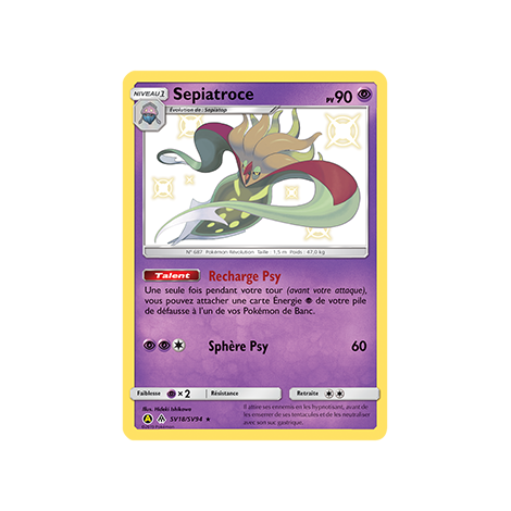 Sepiatroce SV18/SV94 : Joyau Chromatique rare de l'extension Pokémon Destinées Occultes