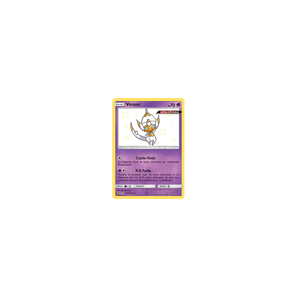 Carte Vémini - Chromatique rare de Pokémon Destinées Occultes SV19/SV94