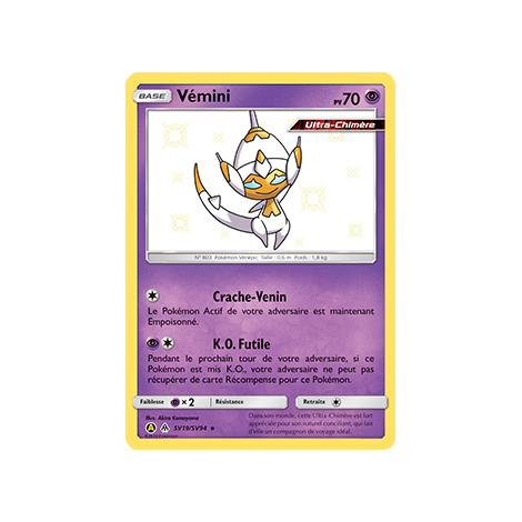 Carte Vémini - Chromatique rare de Pokémon Destinées Occultes SV19/SV94