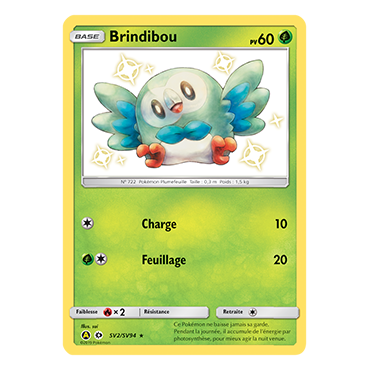 Carte Brindibou - Chromatique rare de Pokémon Destinées Occultes SV2/SV94