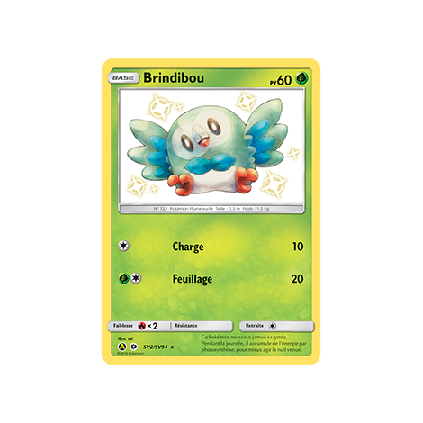 Carte Brindibou - Chromatique rare de Pokémon Destinées Occultes SV2/SV94