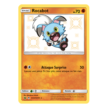 Rocabot SV23/SV94 : Joyau Chromatique rare de l'extension Pokémon Destinées Occultes