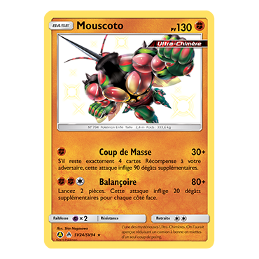 Carte Mouscoto - Chromatique rare de Pokémon Destinées Occultes SV24/SV94