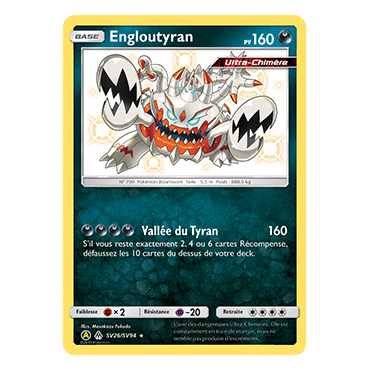 Engloutyran SV26/SV94 : Joyau Chromatique rare de l'extension Pokémon Destinées Occultes