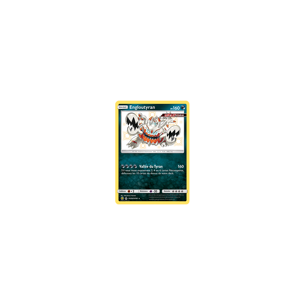 Engloutyran SV26/SV94 : Joyau Chromatique rare de l'extension Pokémon Destinées Occultes