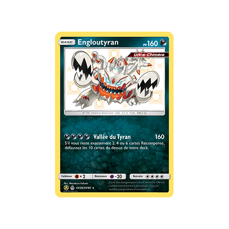 Engloutyran SV26/SV94 : Joyau Chromatique rare de l'extension Pokémon Destinées Occultes