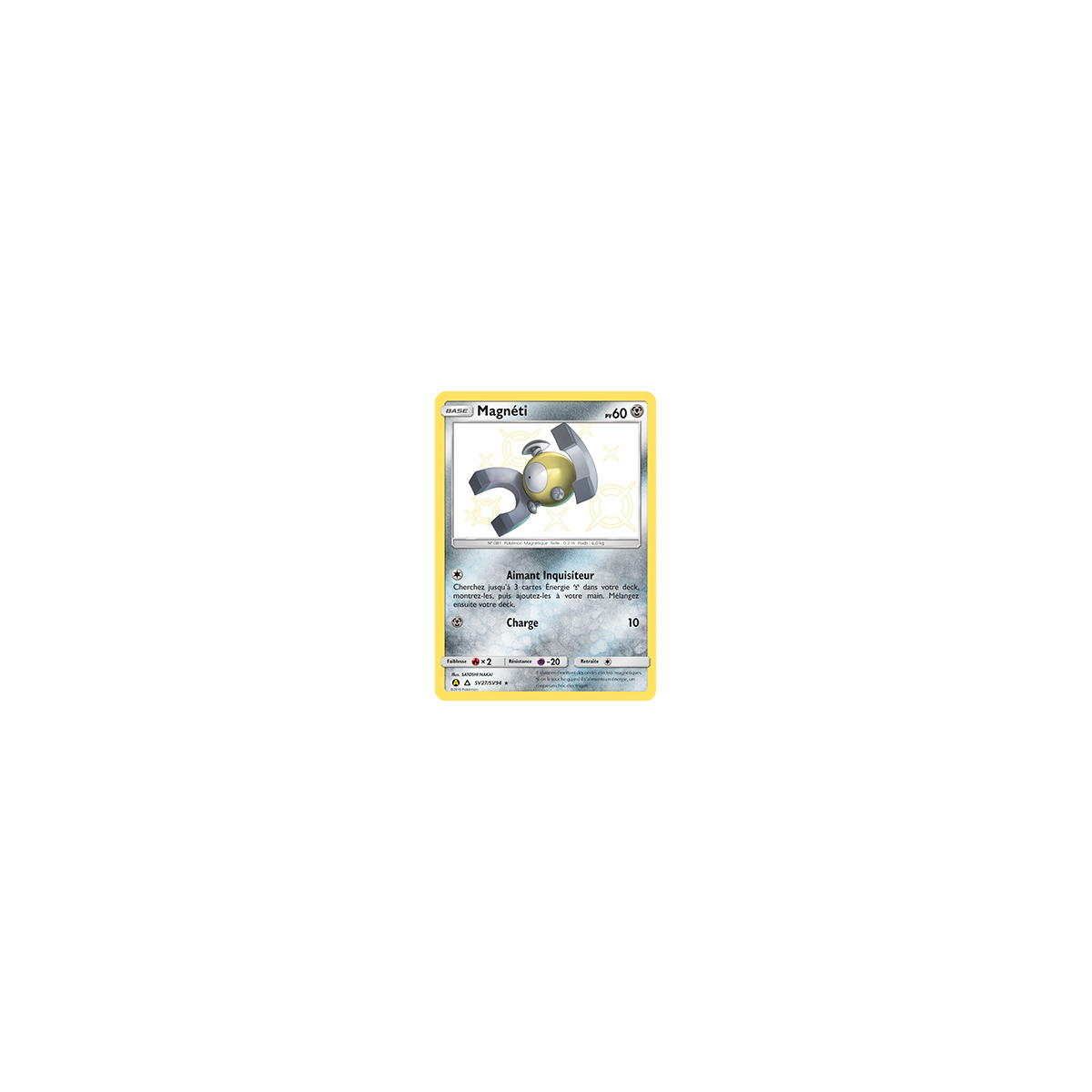 Carte Magnéti - Chromatique rare de Pokémon Destinées Occultes SV27/SV94