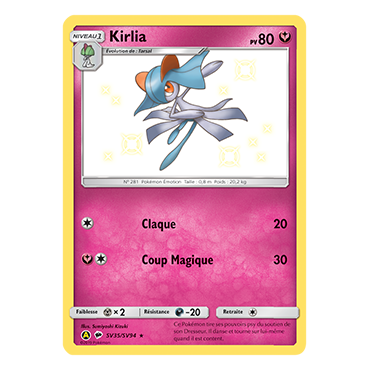 Carte Kirlia - Chromatique rare de Pokémon Destinées Occultes SV35/SV94