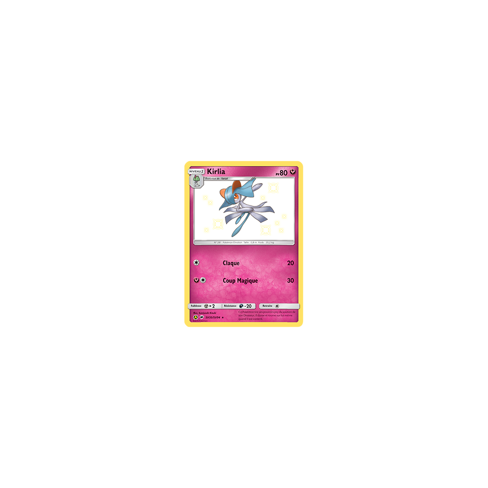 Carte Kirlia - Chromatique rare de Pokémon Destinées Occultes SV35/SV94