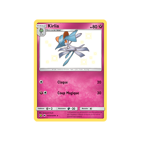 Carte Kirlia - Chromatique rare de Pokémon Destinées Occultes SV35/SV94