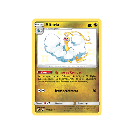 Altaria SV37/SV94 : Joyau Chromatique rare de l'extension Pokémon Destinées Occultes