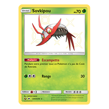 Carte Sovkipou - Chromatique rare de Pokémon Destinées Occultes SV4/SV94
