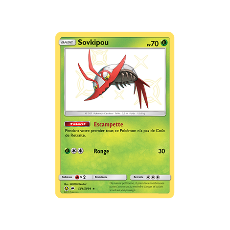 Carte Sovkipou - Chromatique rare de Pokémon Destinées Occultes SV4/SV94