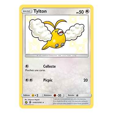 Carte Tylton - Chromatique rare de Pokémon Destinées Occultes SV42/SV94